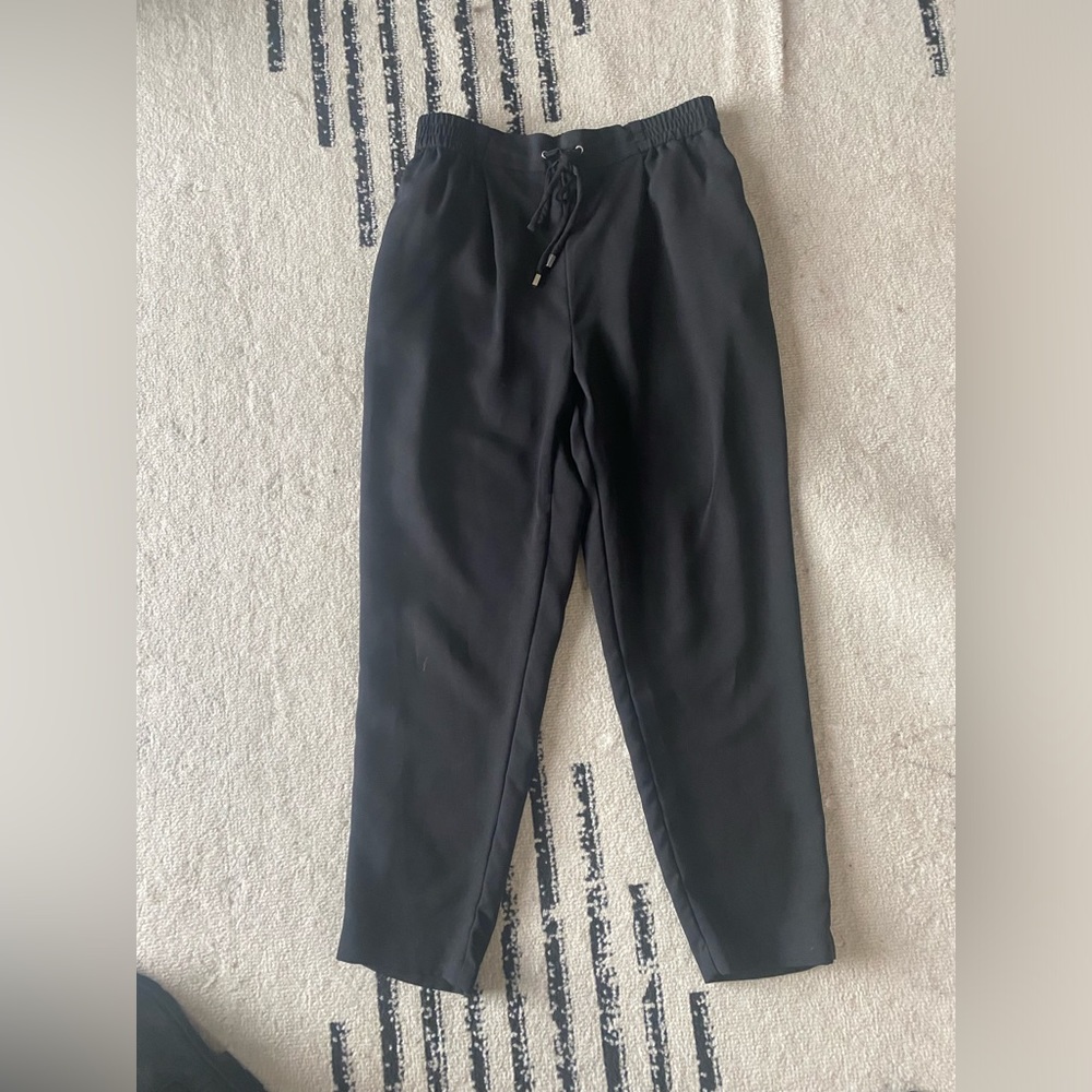 Zara - black satin jogger sz S